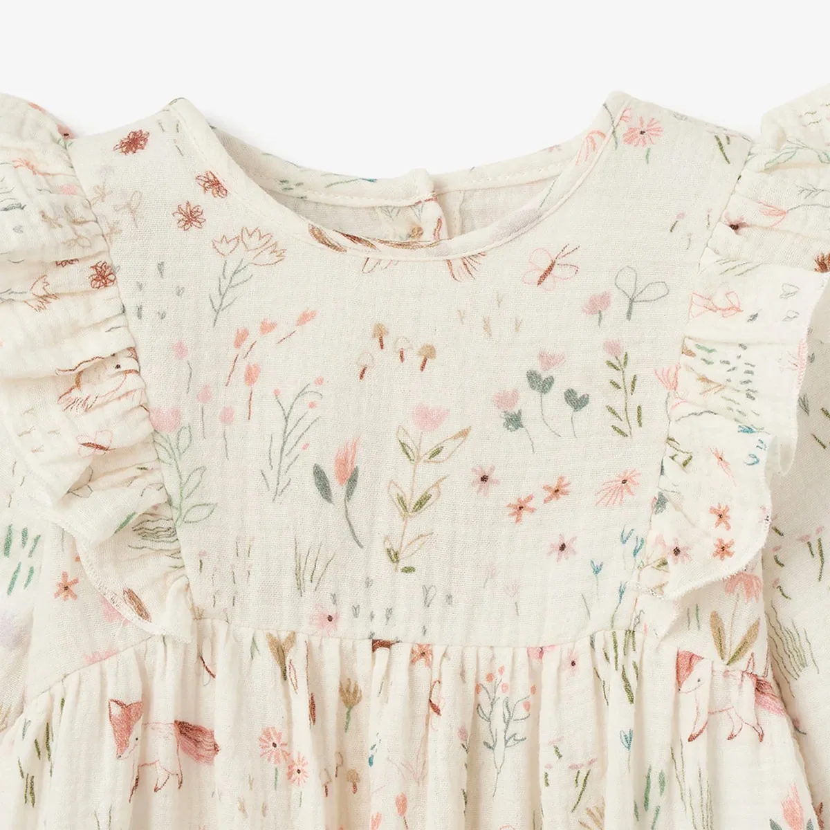 Owl Print Organic Baby Jumpsuit - Ảnh 2