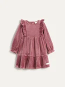 Baby Lilac/Red Velour Dress