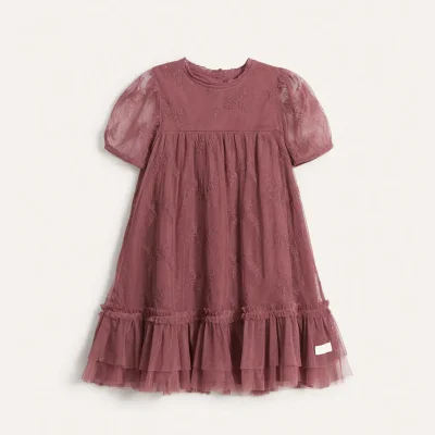 Kids' Red Embroidered Dress