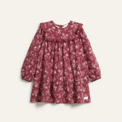 Kids Red Floral Jersey Dress